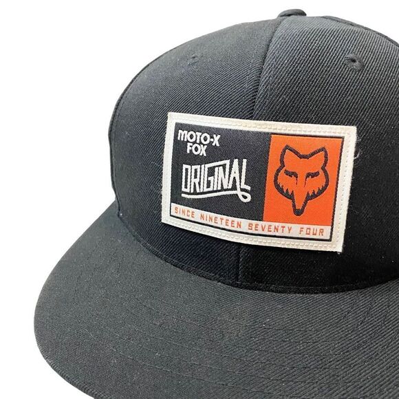 Fox Head Fox Moto x Fox Original Black Classic Black Hat in One Size - Picture 1 of 11